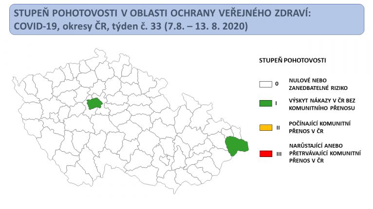 Koronavirový semafor se nezměnil, zelená zůstává u Prahy a Frýdecko-Místecka